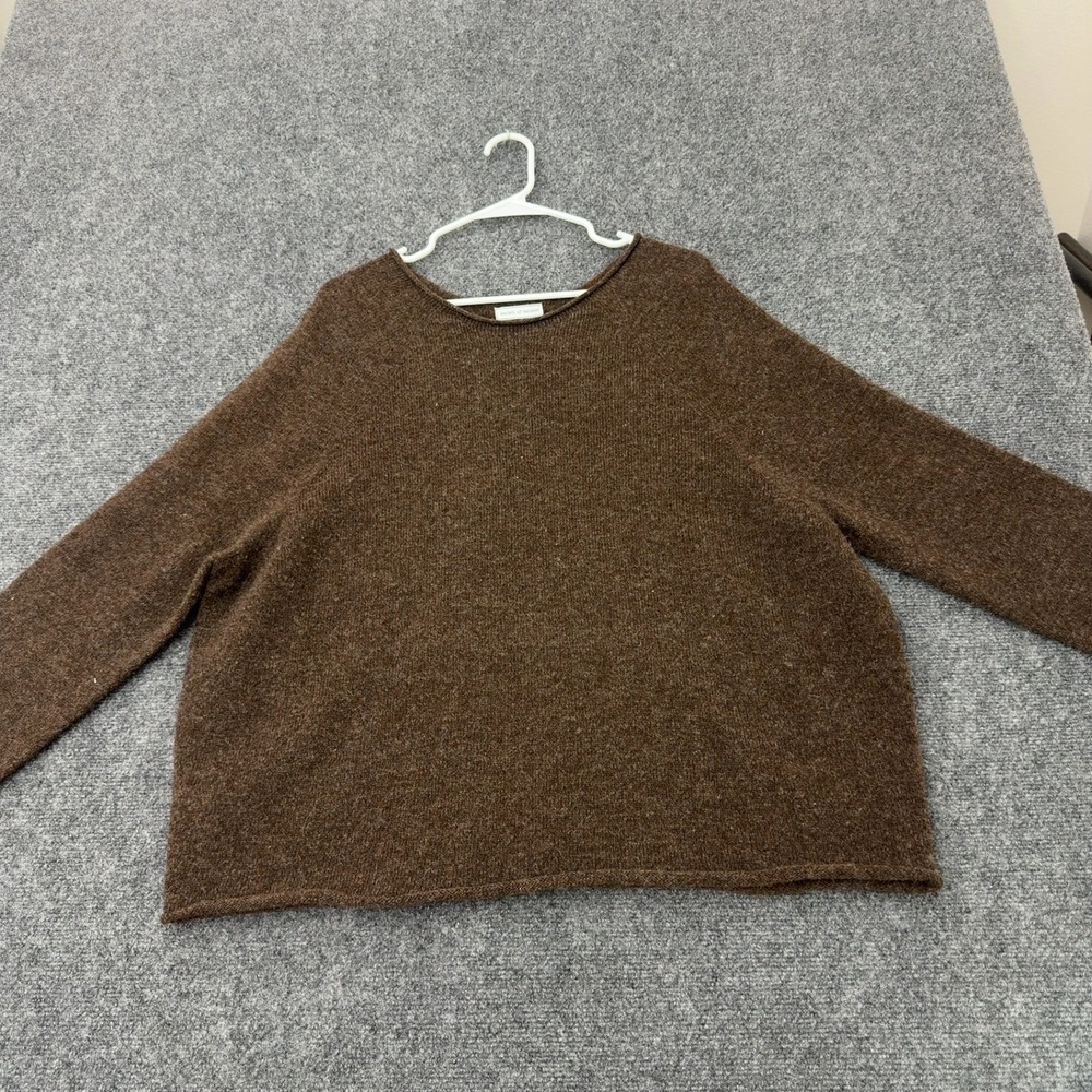 Muriels of Vermont Sweater Womens L Brown Wool Knit Oversized Minimalist Style